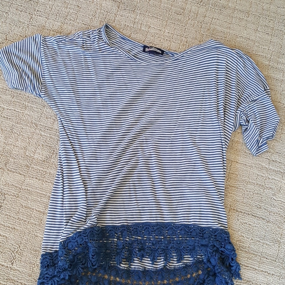 Cute blue and white shirt
